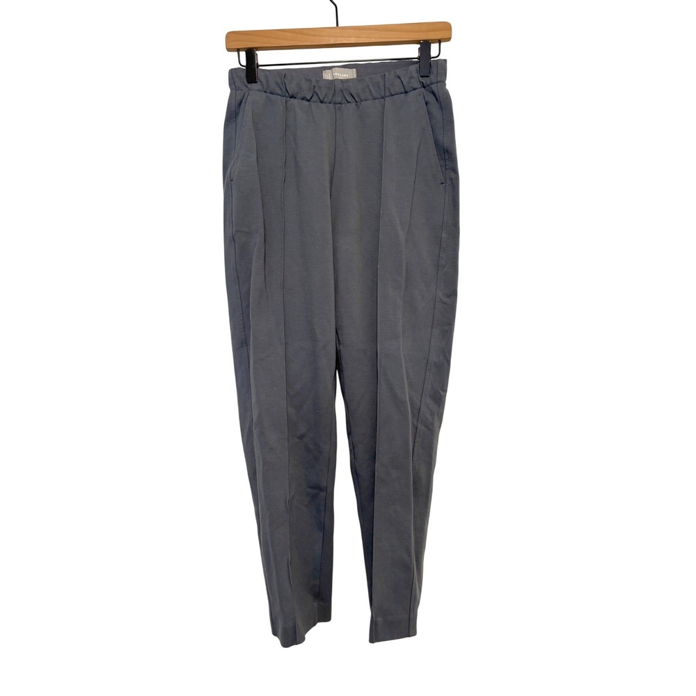 Everlane Womens Tapered Pintuck Elastic Waist Trousers Charcoal Gray Size S